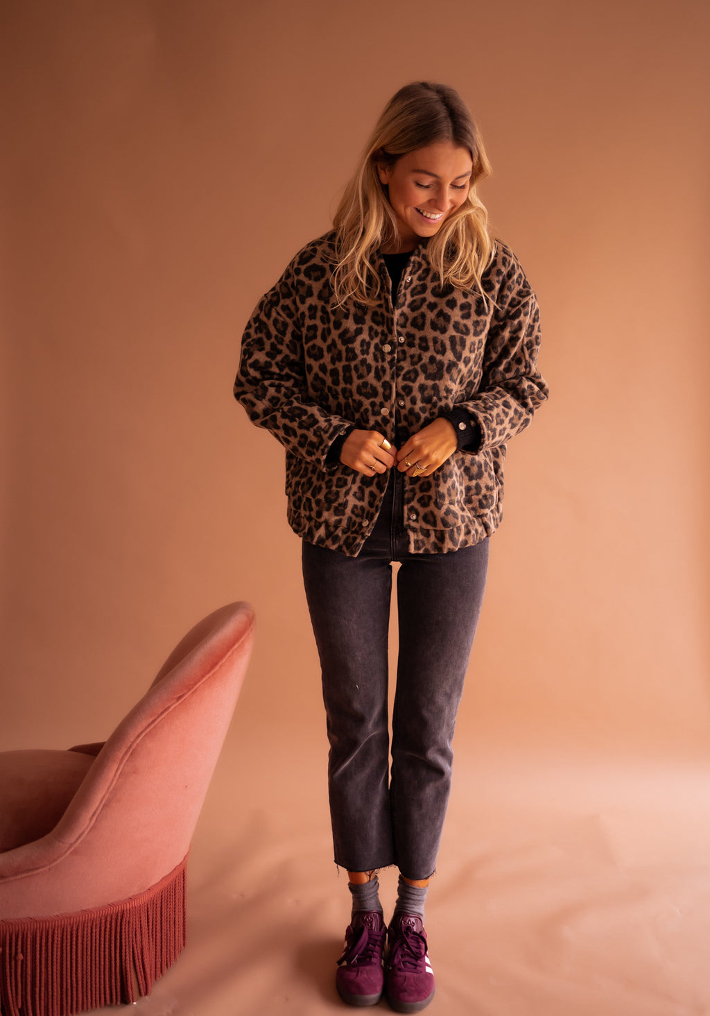Bomber Cleo - leopardo