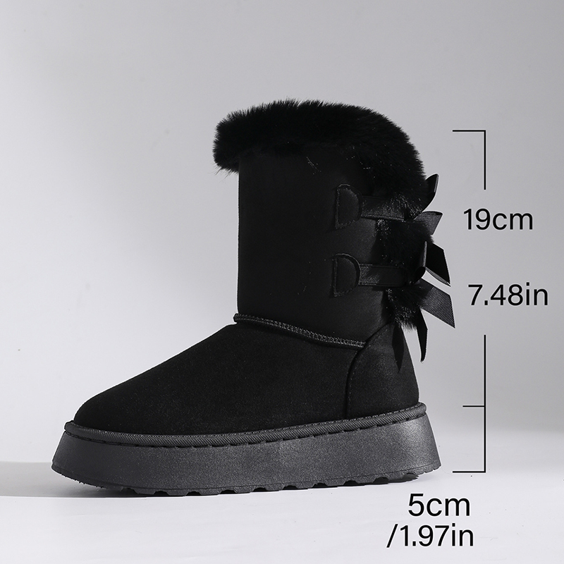 Botas de nieve de invierno con plataforma gruesa