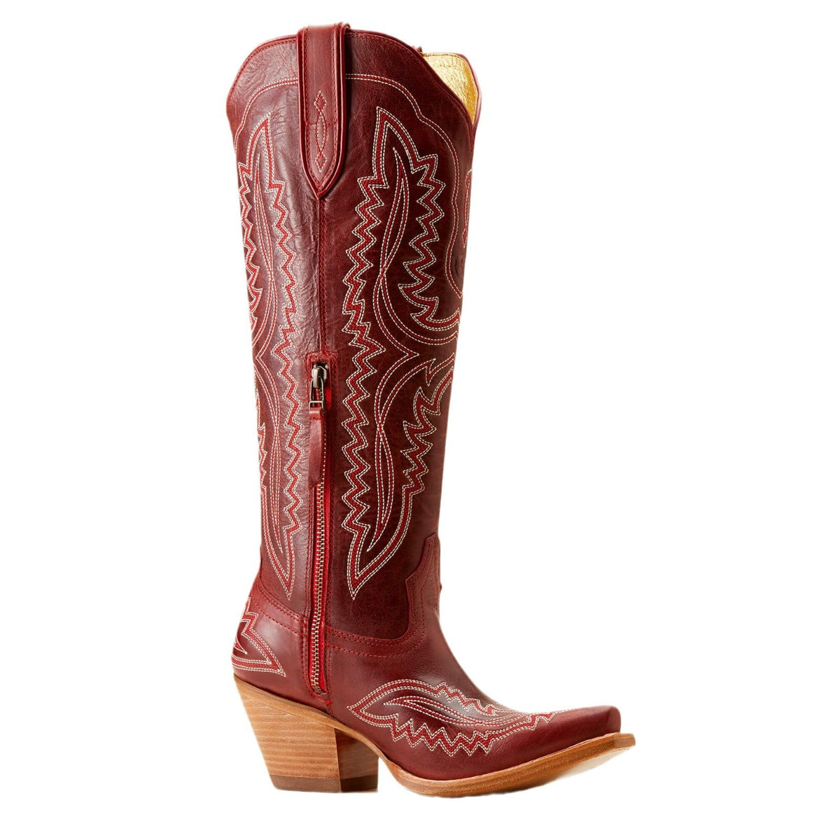 Botas camperas bordadas de puntera en punta