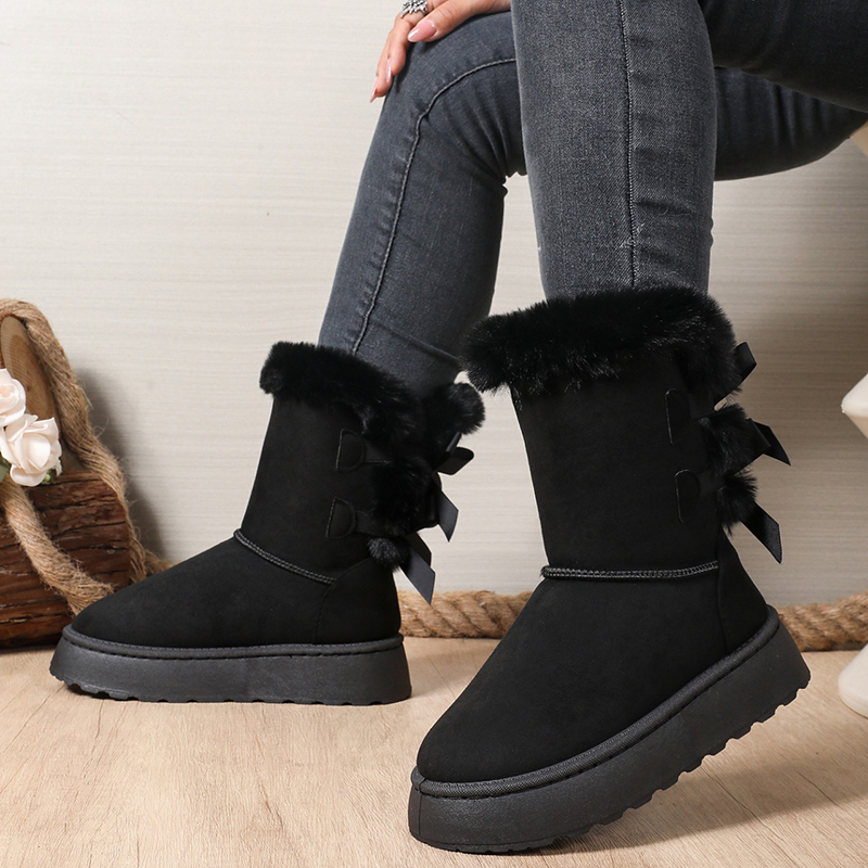 Botas de nieve de invierno con plataforma gruesa