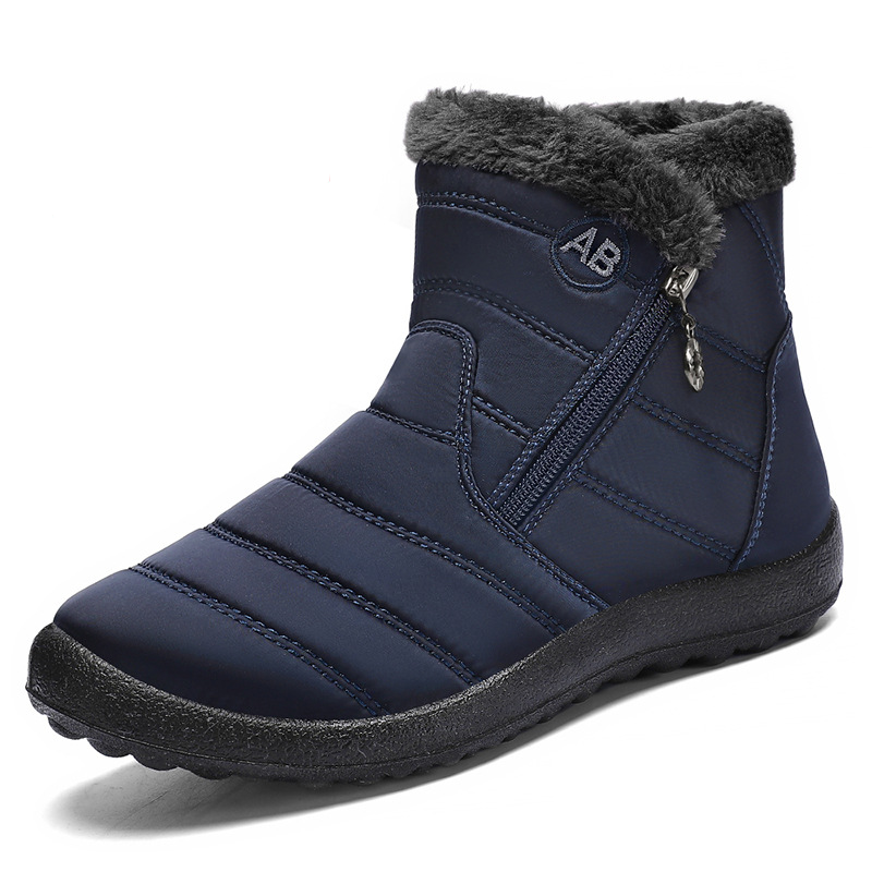 Botas de nieve acolchadas impermeables con cremallera lateral