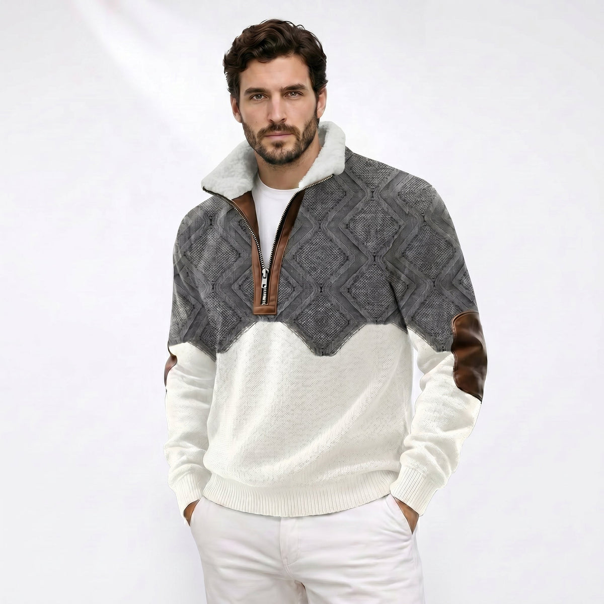 Maxim - Jersey sherpa con cremallera