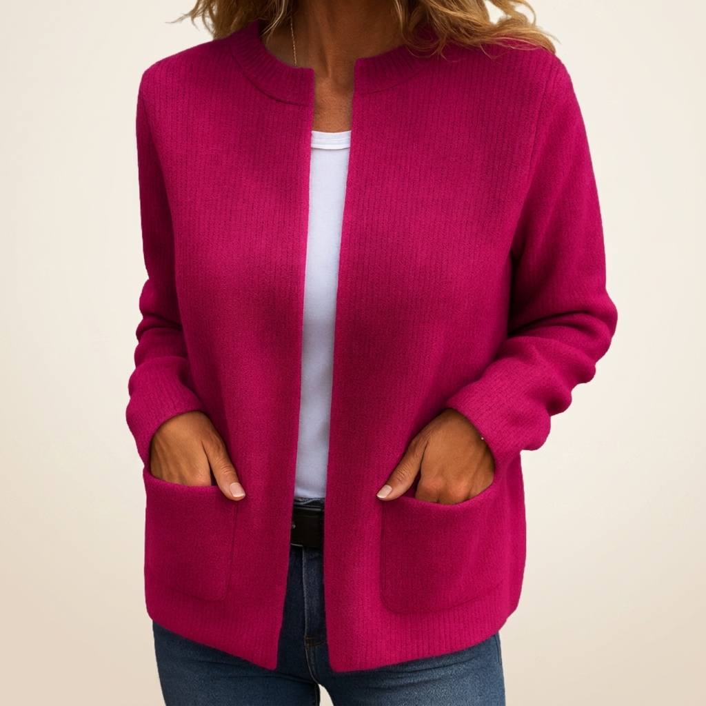 Chaqueta de punto con cremallera y bolsillos Colette