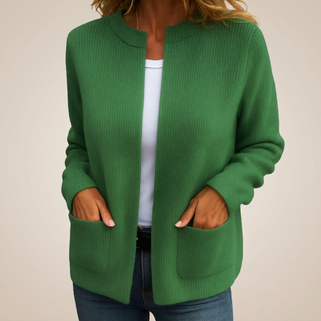 Chaqueta de punto con cremallera y bolsillos Colette