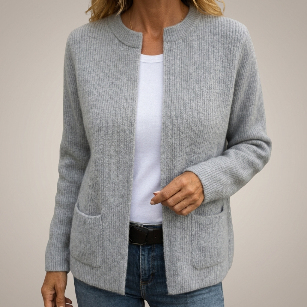 Chaqueta de punto con cremallera y bolsillos Colette