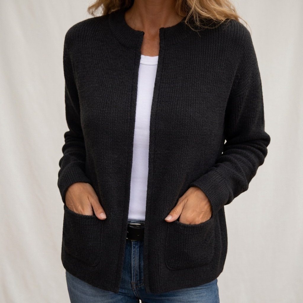 Chaqueta de punto con cremallera y bolsillos Colette