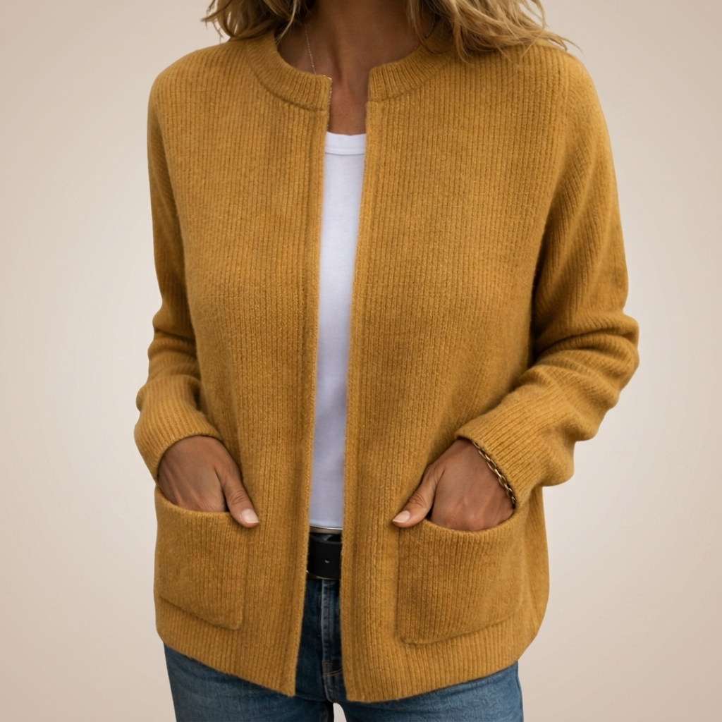 Chaqueta de punto con cremallera y bolsillos Colette