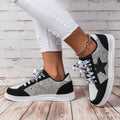 Zapatillas con plataforma y estrellas de purpurina