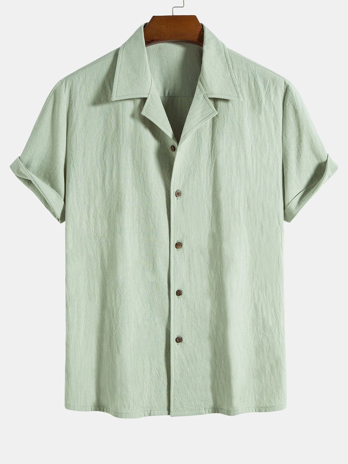 Camisa Revere de algodón texturizado y pantalones cortos de 5"