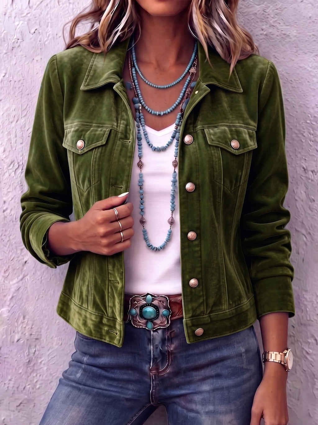 Chaqueta de terciopelo boho de inspiración vintage Diana