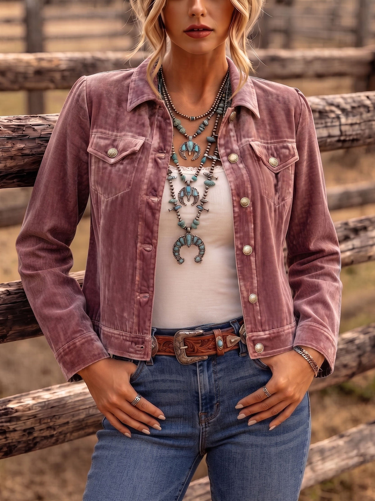Chaqueta de terciopelo boho de inspiración vintage Diana